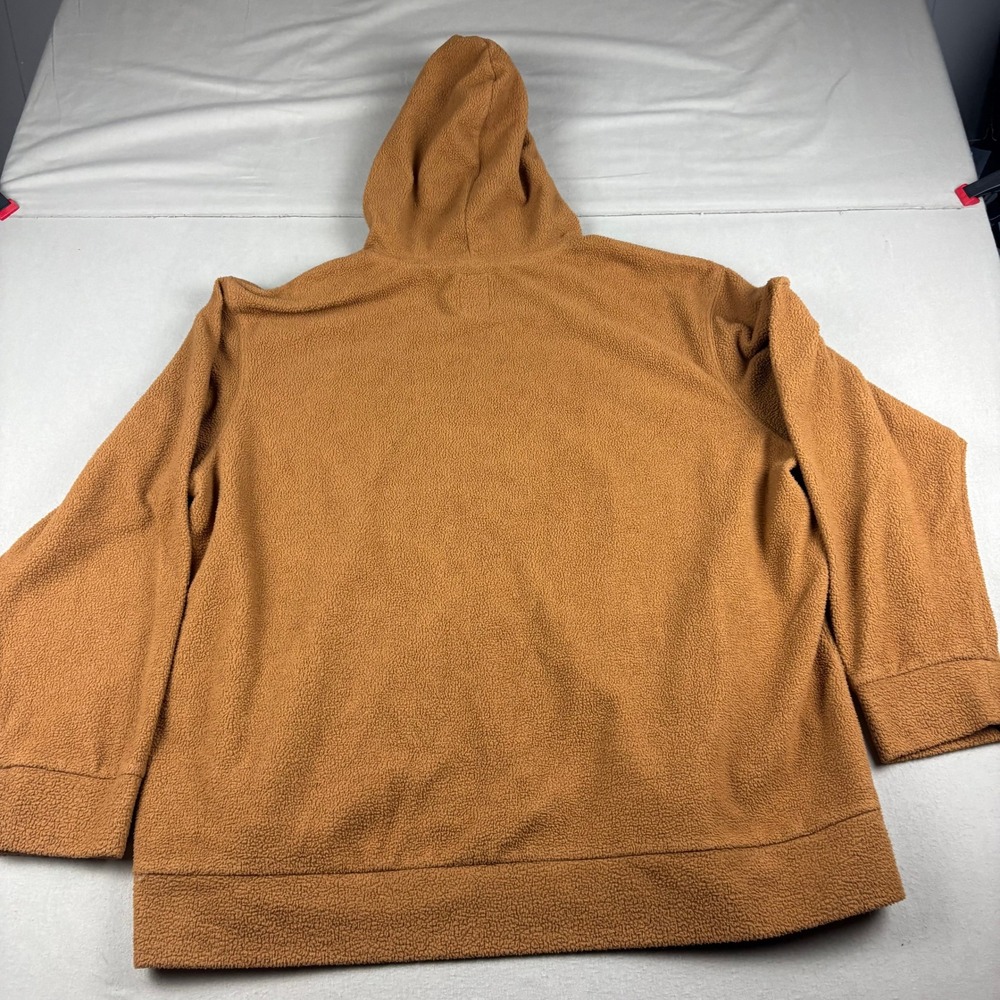 Dickies Mens 2XL Sherpa Hoodie Faux Fur Fleece Pullover Brown Tobacco RN123187 - Picture 3 of 5